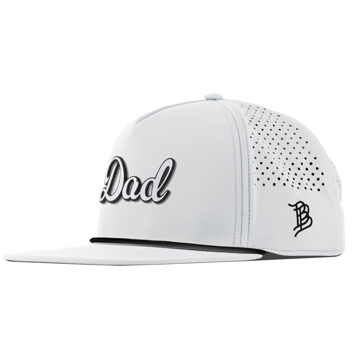 Dad Script Flat 5 Panel Rope White
