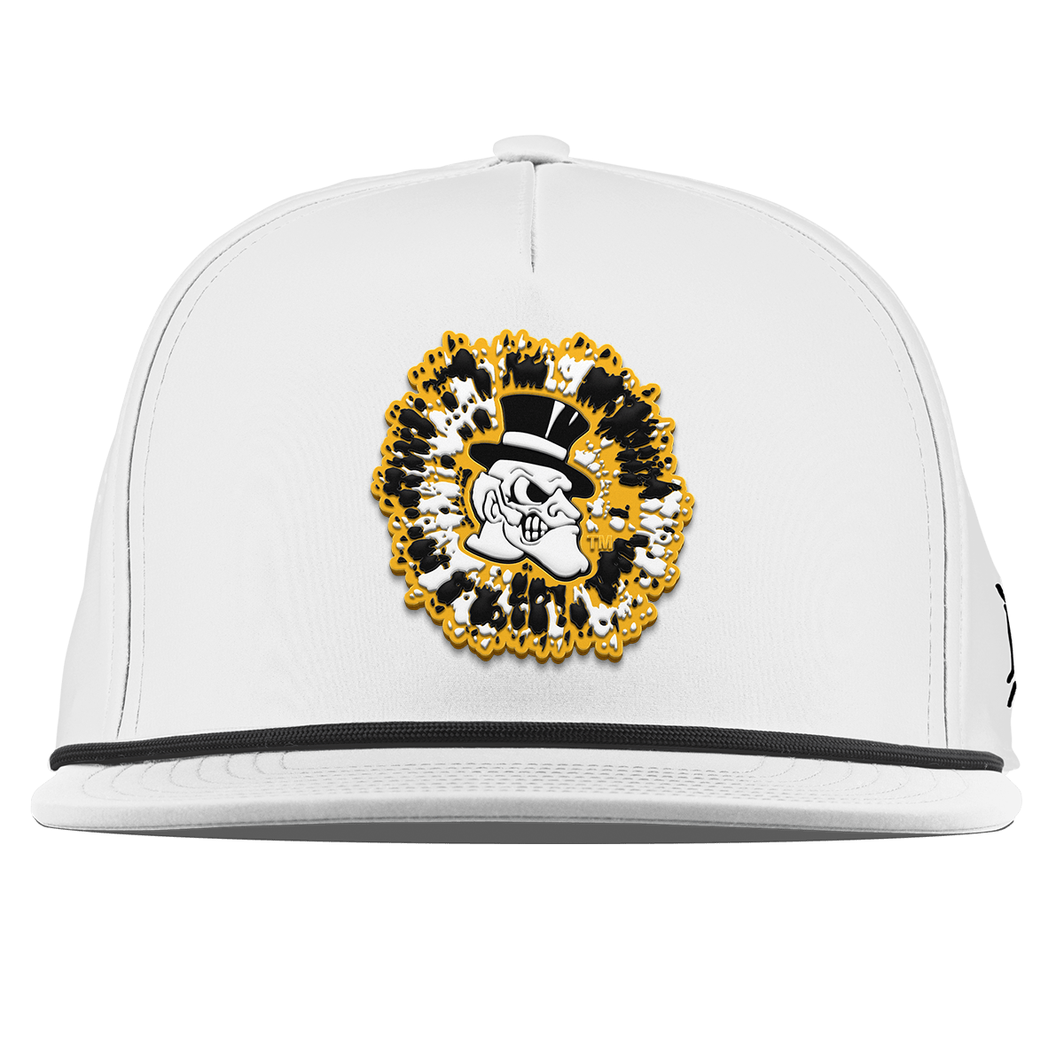 Wake Forest University "Deacons Tie Dye" Flat 5 Panel Rope White