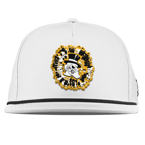 Wake Forest University "Deacons Tie Dye" Flat 5 Panel Rope White