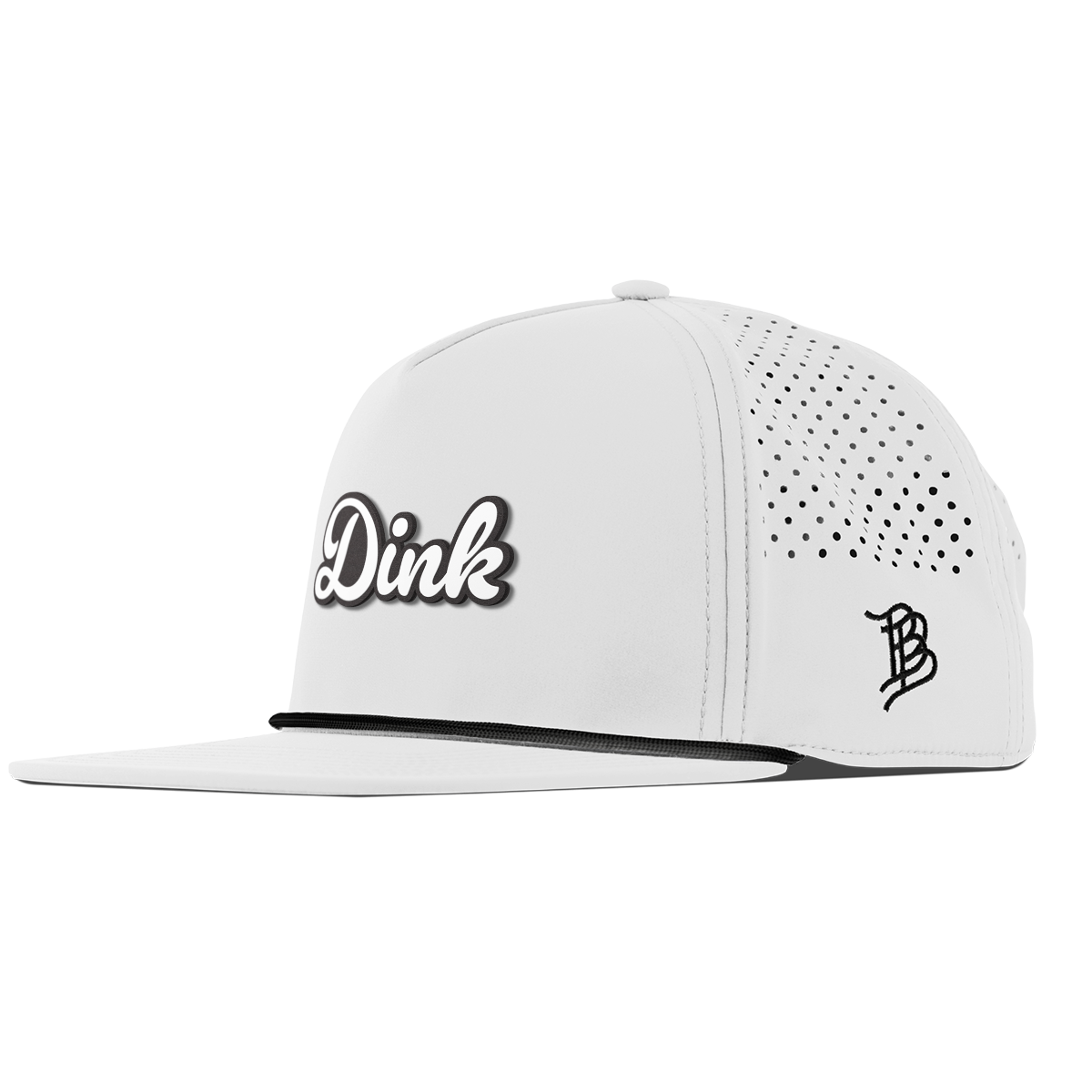 Dink Script Flat 5 Panel Rope White