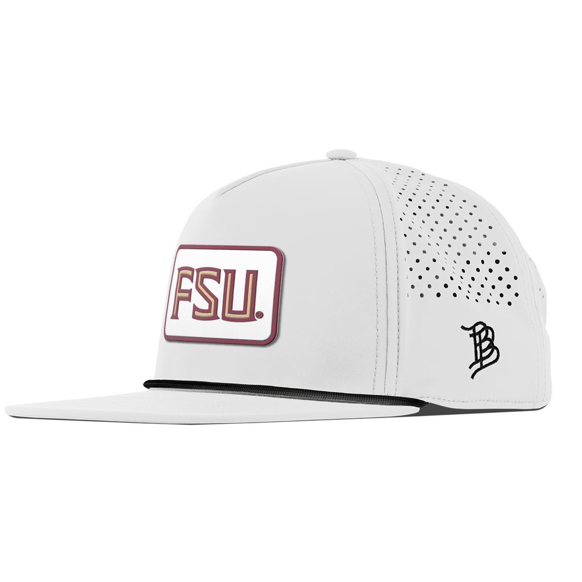 Florida State University "FSU Badge" Flat 5 Panel Rope White