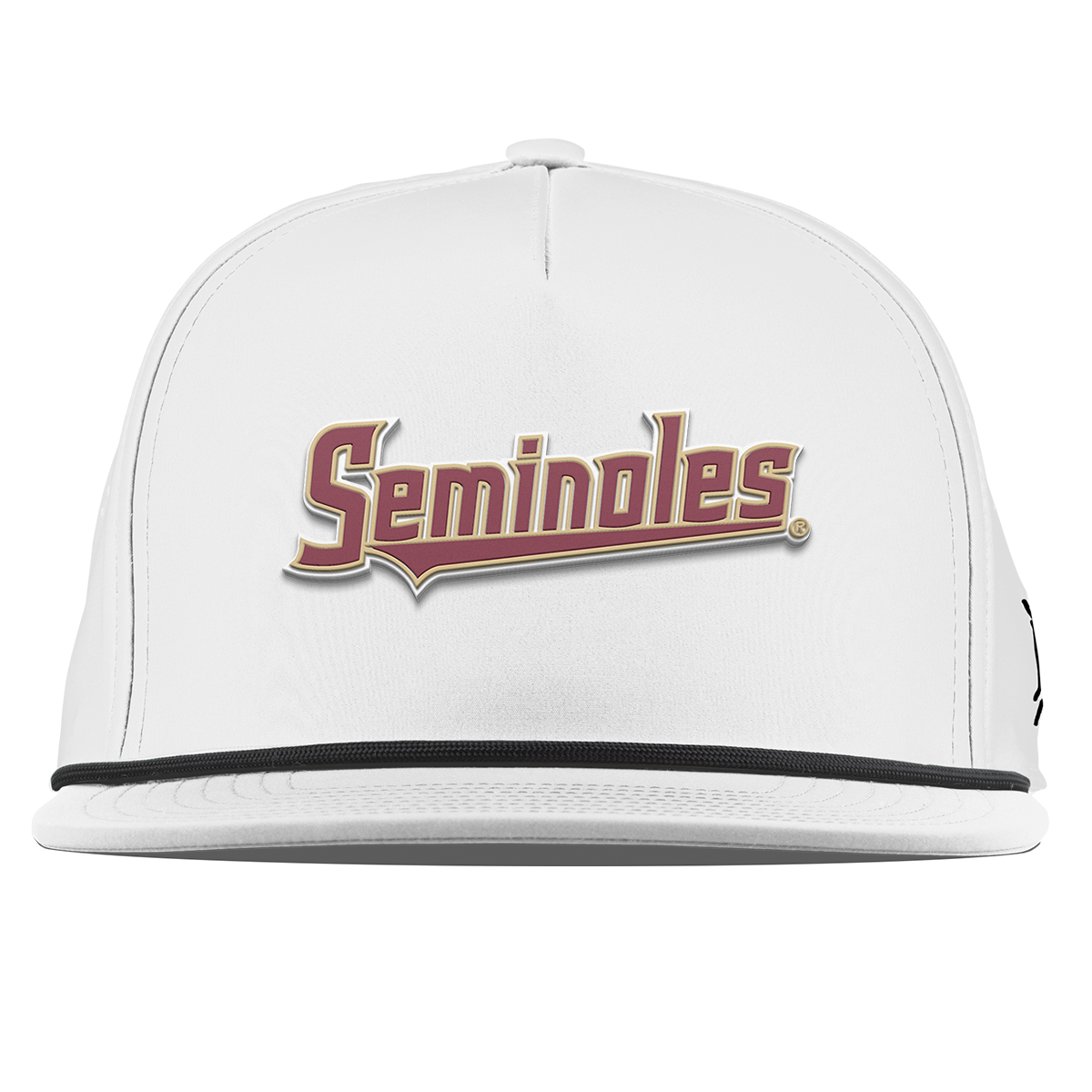 Florida State University "FSU Seminoles Block" Flat 5 Panel Rope White