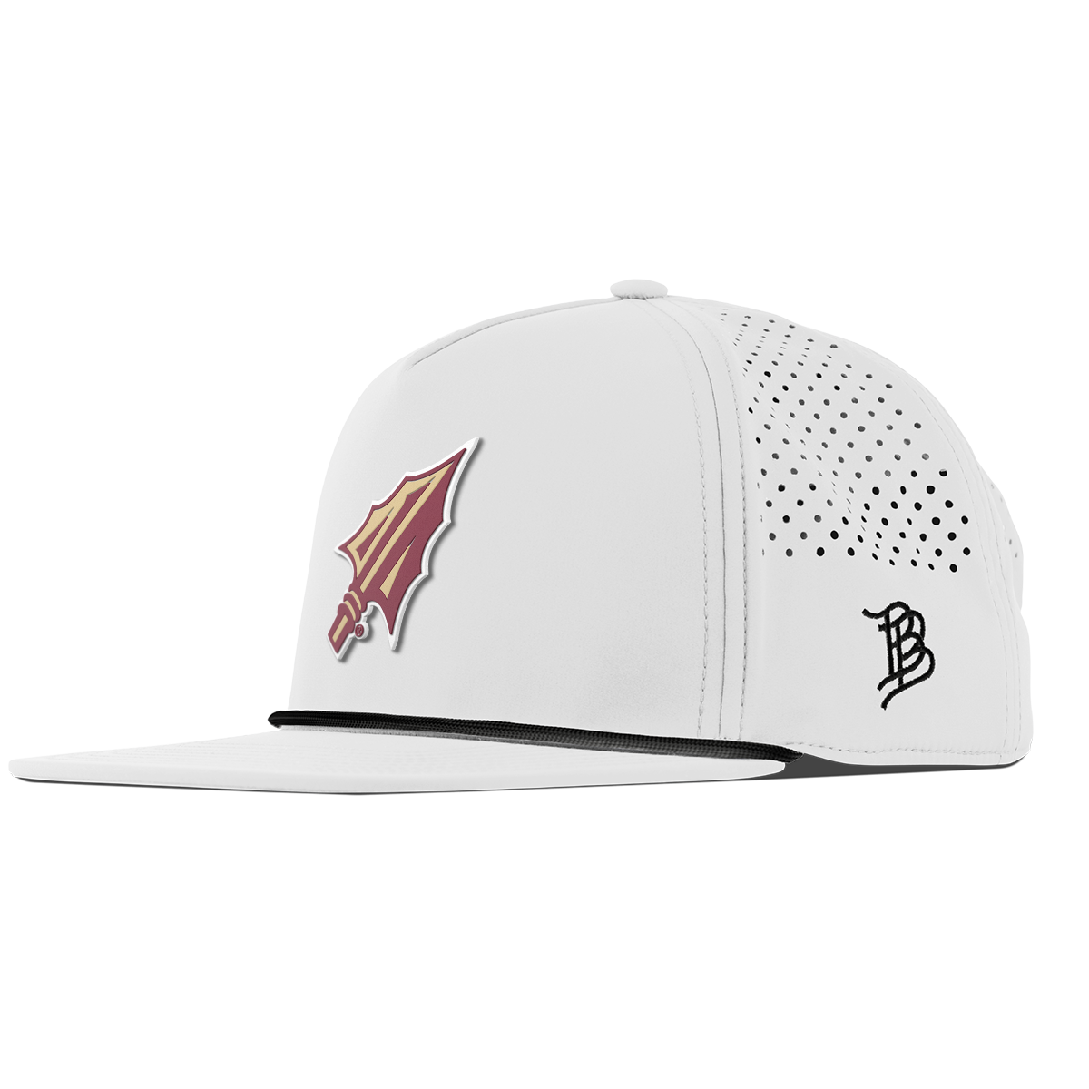 Florida State University "FSU Spear Tip" Flat 5 Panel Rope White