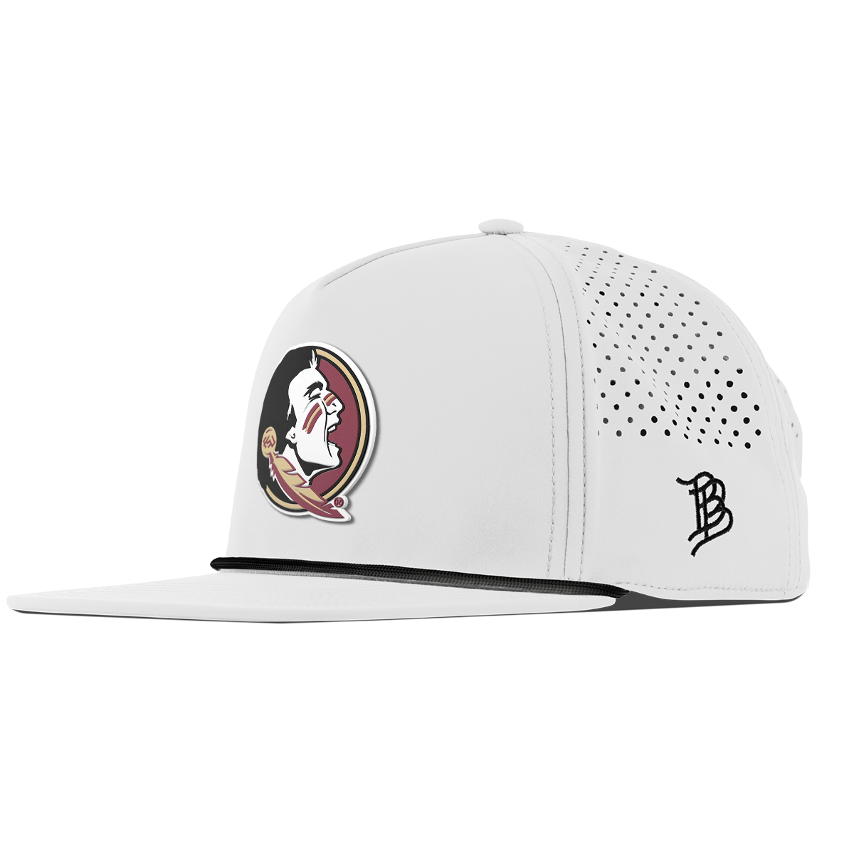 Florida State University "FSU Team Logo" Flat 5 Panel Rope White