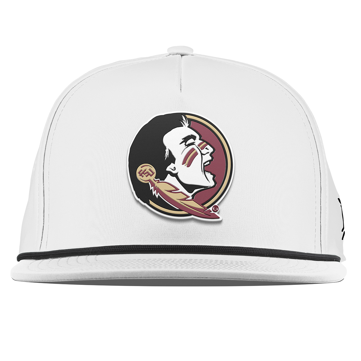 Florida State University "FSU Team Logo" Flat 5 Panel Rope White