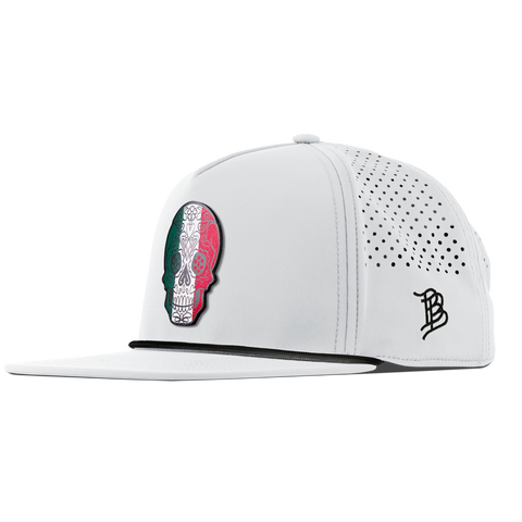 Fiesta Sugar Skull Flat 5 Panel Rope White