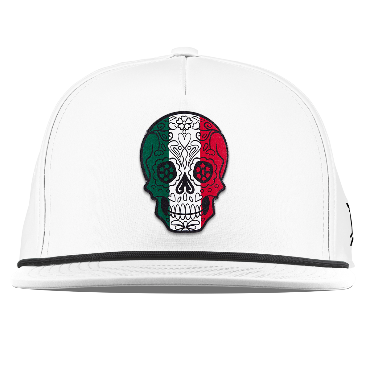 Fiesta Sugar Skull Flat 5 Panel Rope White