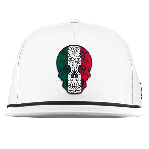Fiesta Sugar Skull Flat 5 Panel Rope White