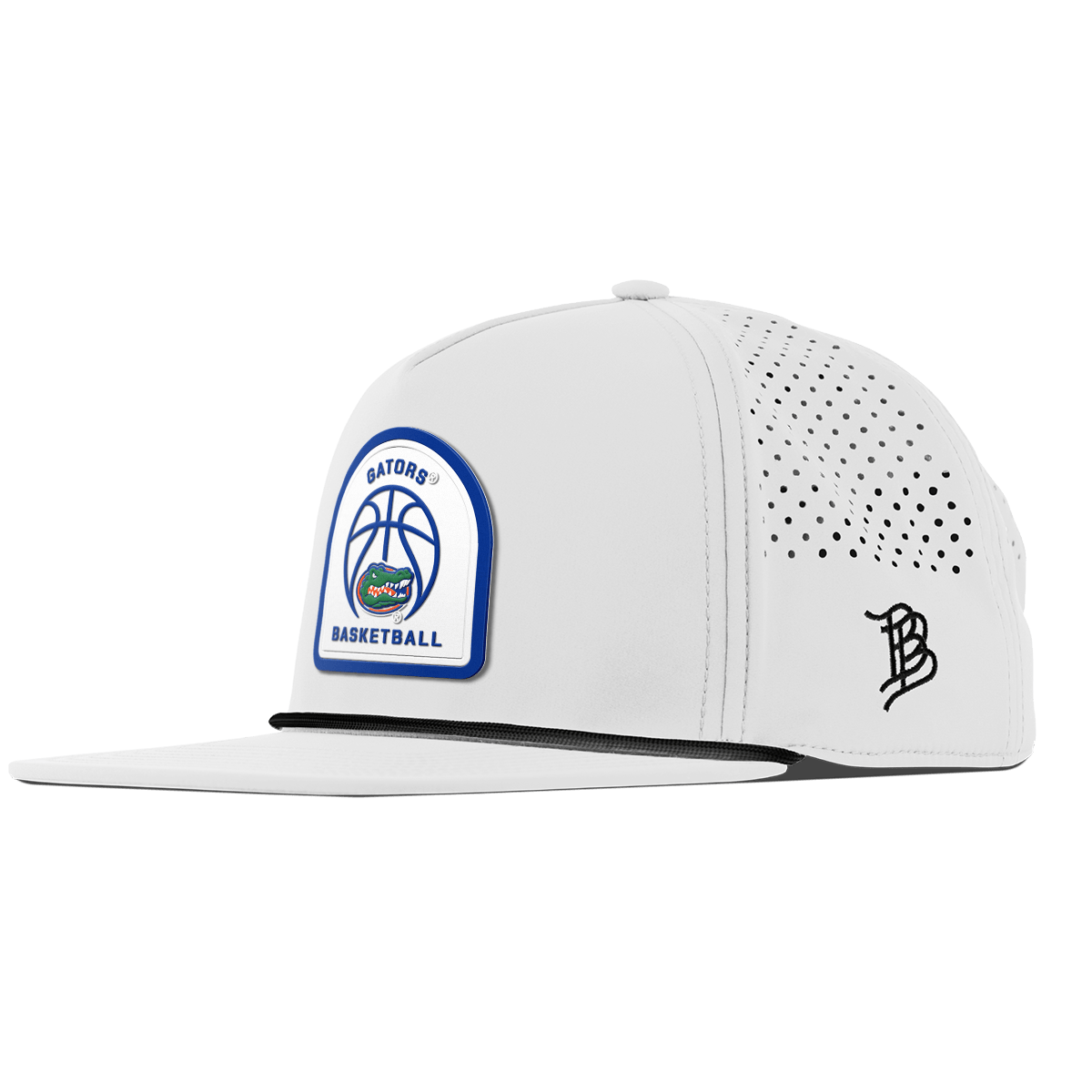 University of Florida "Gator Basketball" Flat 5 Panel Rope White