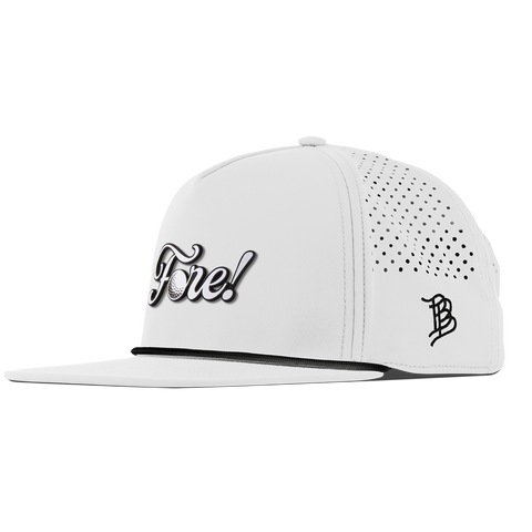 Fore! Script Flat 5 Panel Rope White