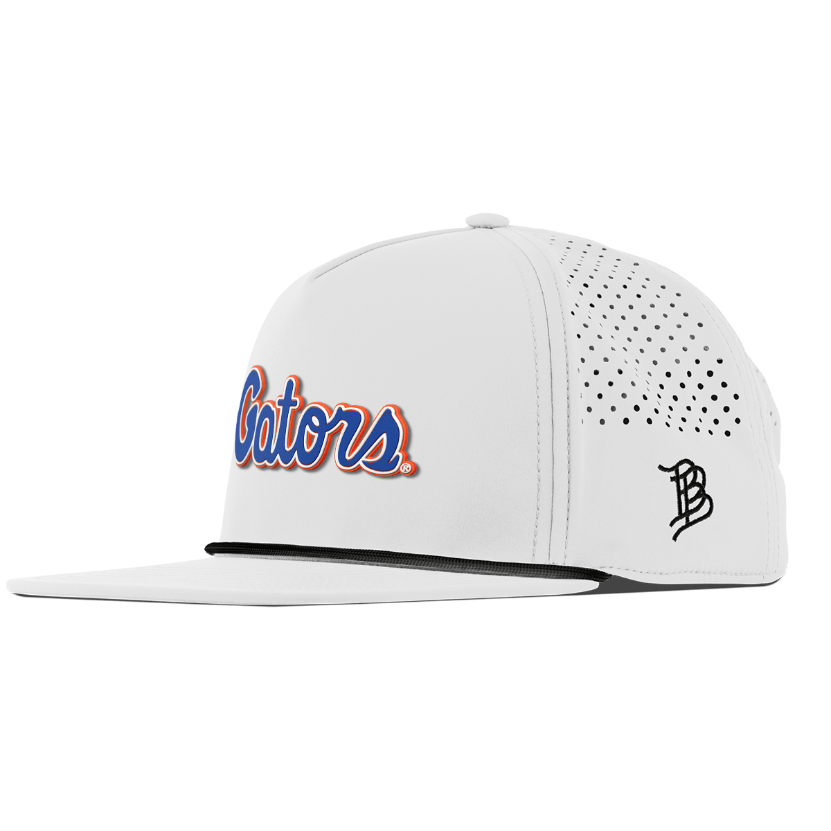 University of Florida "Gator Script" Flat 5 Panel Rope White