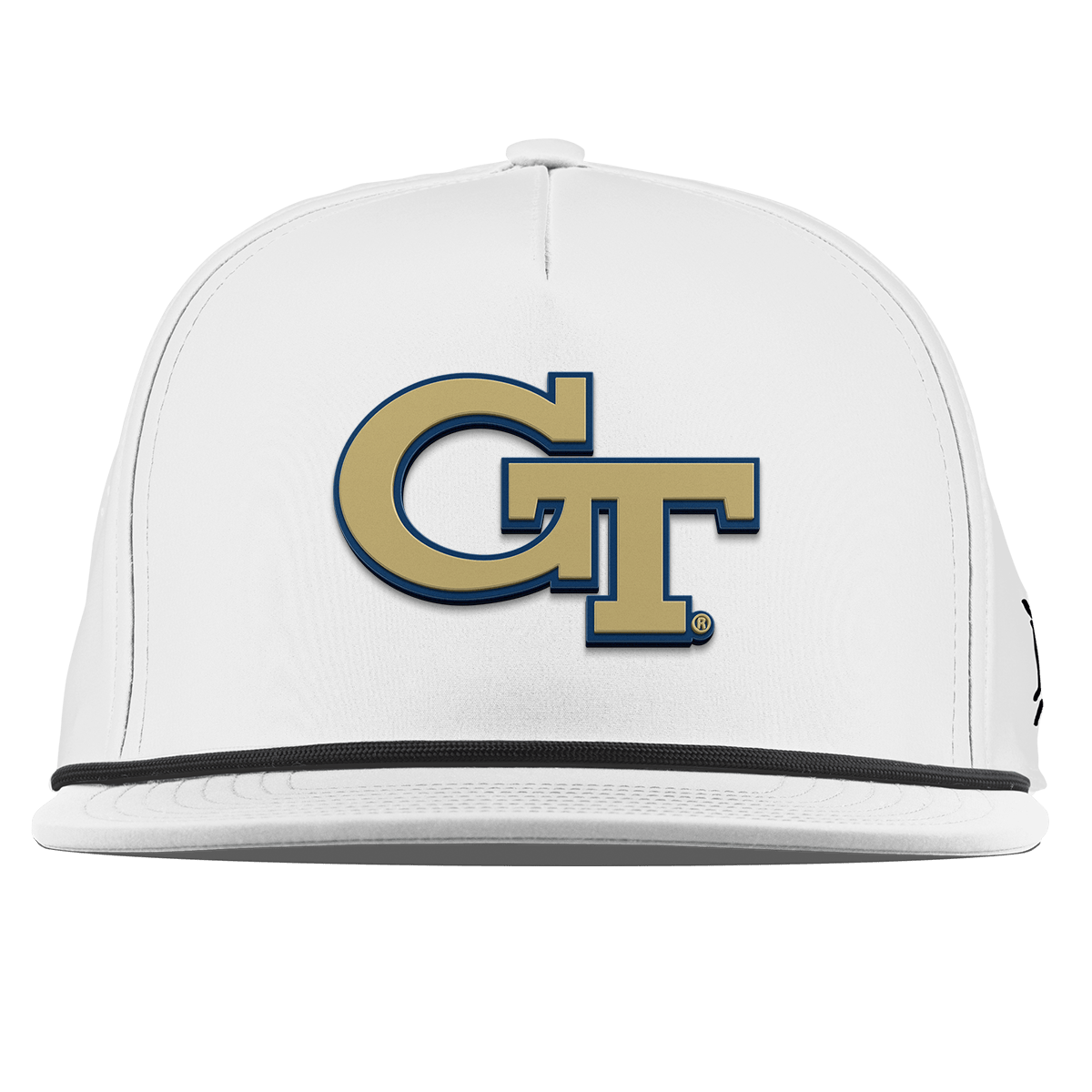 Georgia Tech University "Georgia Tech Team Logo" Flat 5 Panel Rope White