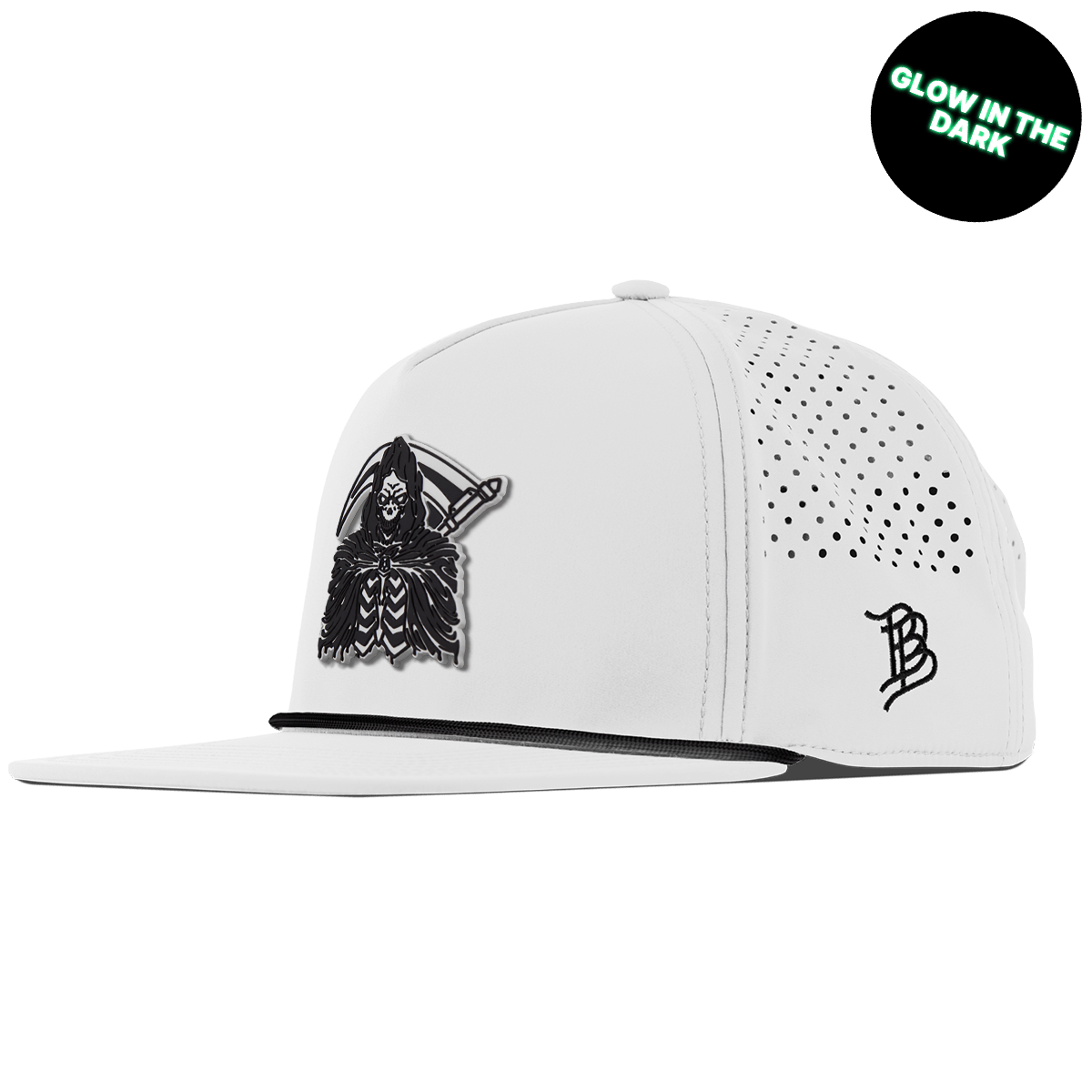 Grim Reaper Glow Flat 5 Panel Rope White