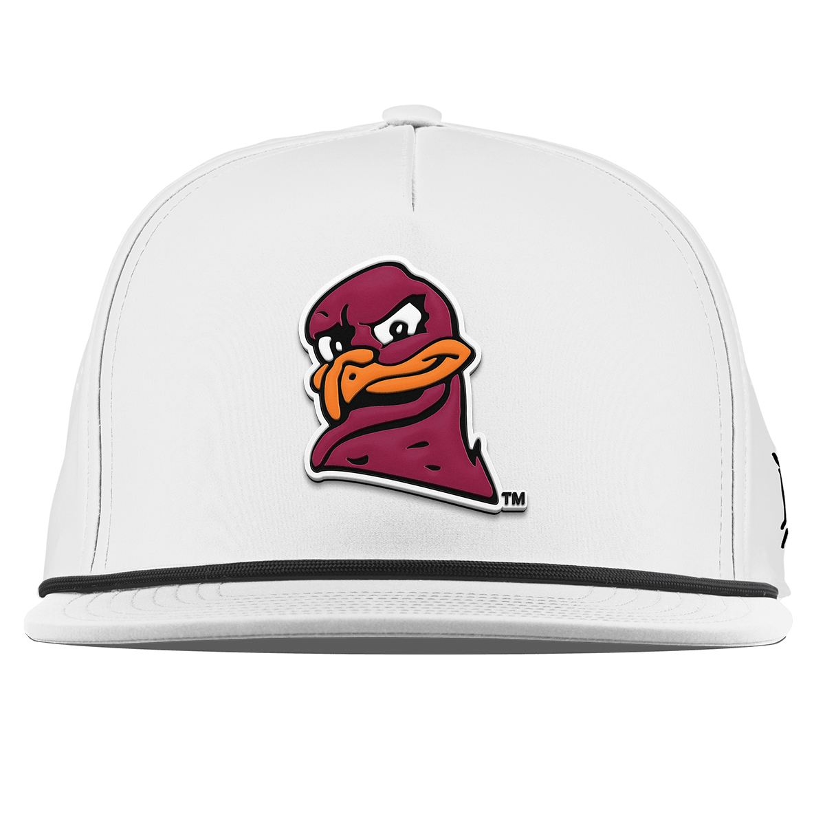 Virginia Tech University "HokieBird" Flat  5 Panel Rope White