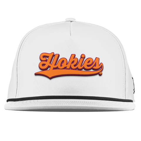 Virginia Tech University "Hokies Script" Flat 5 Panel Rope White