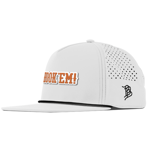 University of Texas "Hook'Em Horns" Flat 5 Panel Rope White