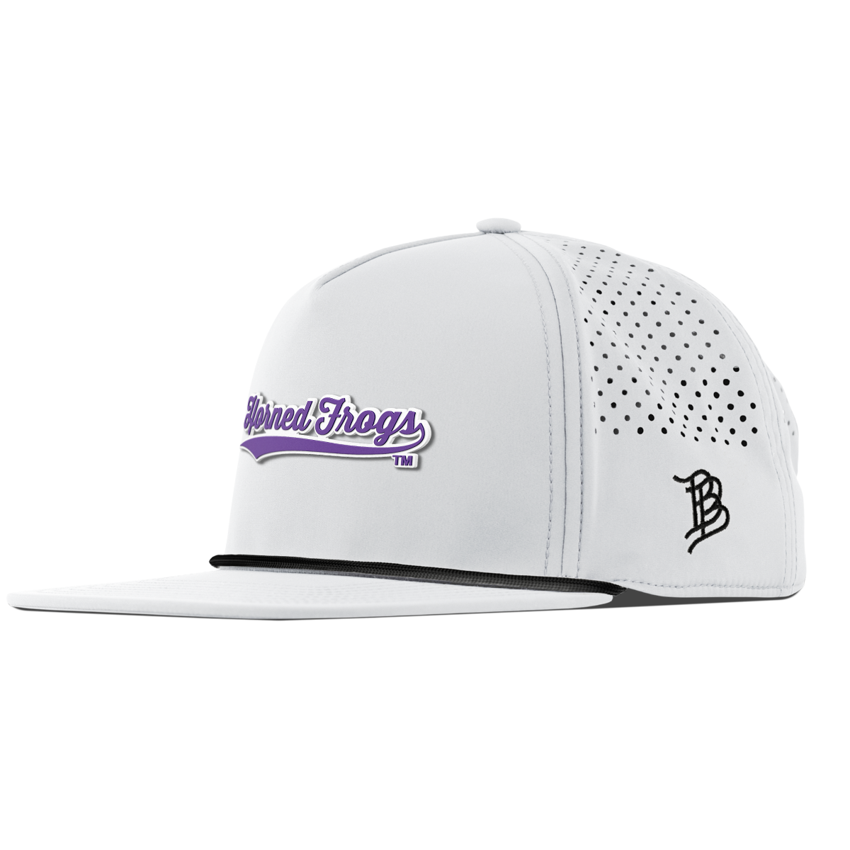 Texas Christian University "TCU Horned Frogs Scripts" Flat 5 Panel Rope White