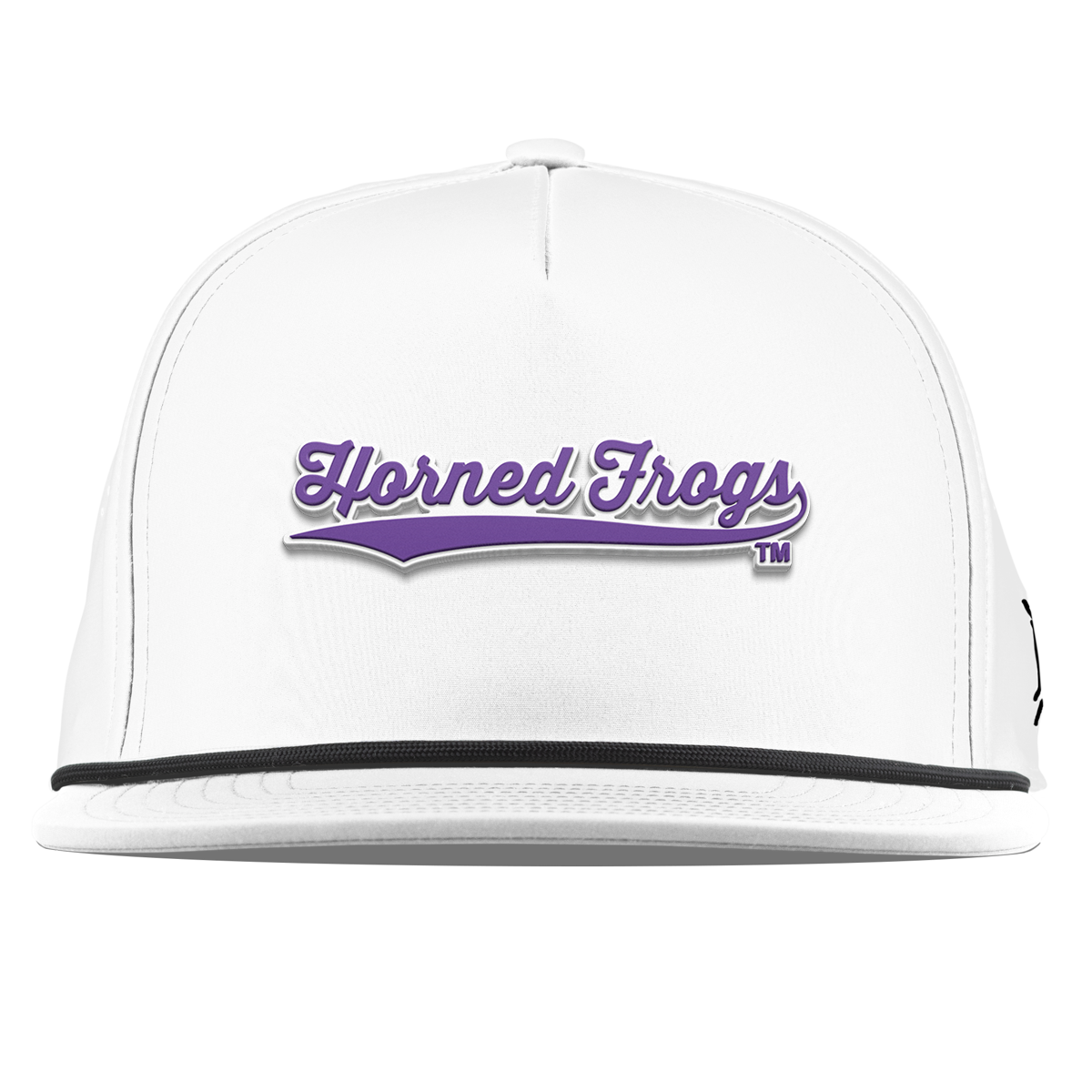 Texas Christian University "TCU Horned Frogs Scripts" Flat 5 Panel Rope White