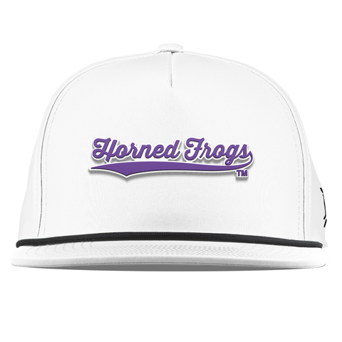 Texas Christian University "TCU Horned Frogs Scripts" Flat 5 Panel Rope White