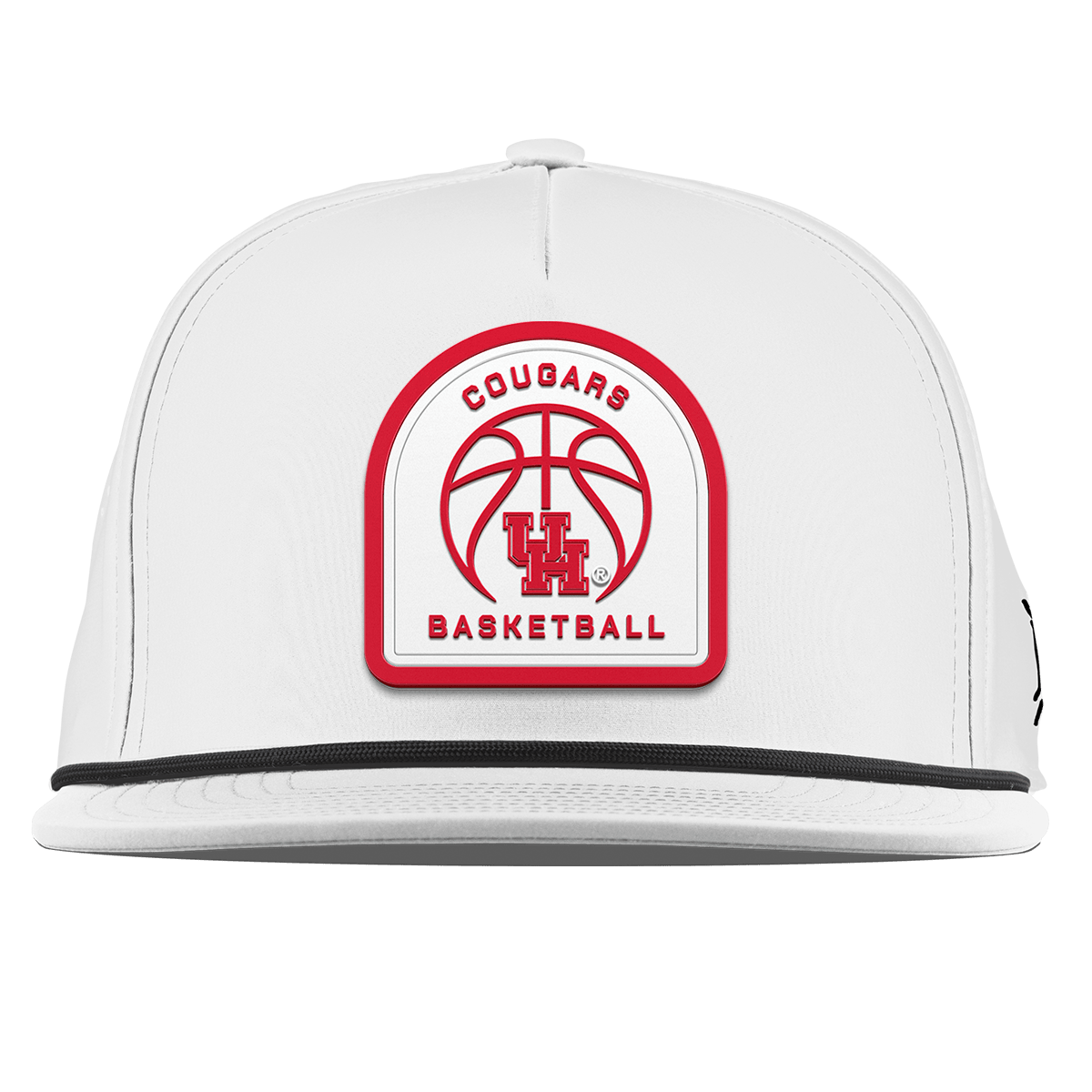University of Houston "Houston Basketball" Flat 5 Panel Rope White