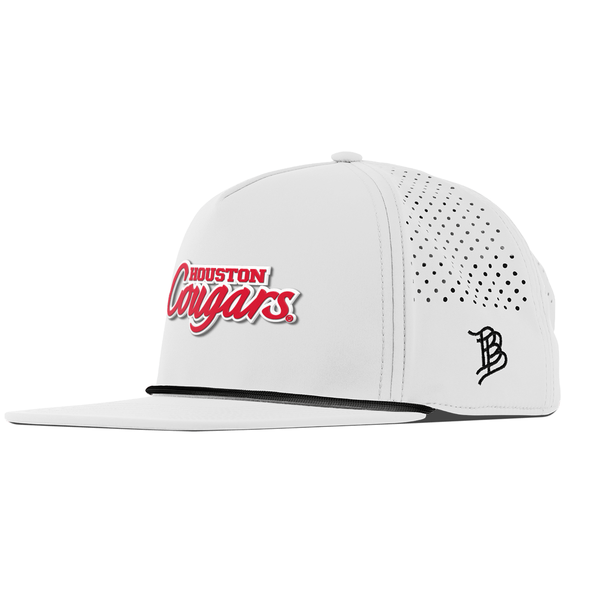 University of Houston "Houston Cougars" Flat 5 Panel Rope White