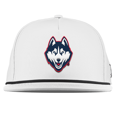 University of Connecticut "Huskies Mascot" Flat 5 Panel Rope White