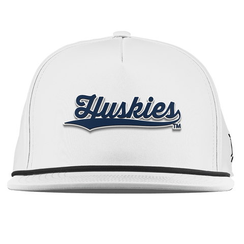 University of Connecticut "Huskies Script" Flat 5 Panel Rope White