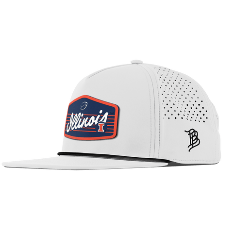 University of Illinois "Illini Football" Flat 5 Panel Rope White