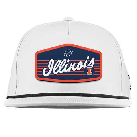 University of Illinois "Illini Football" Flat 5 Panel Rope White