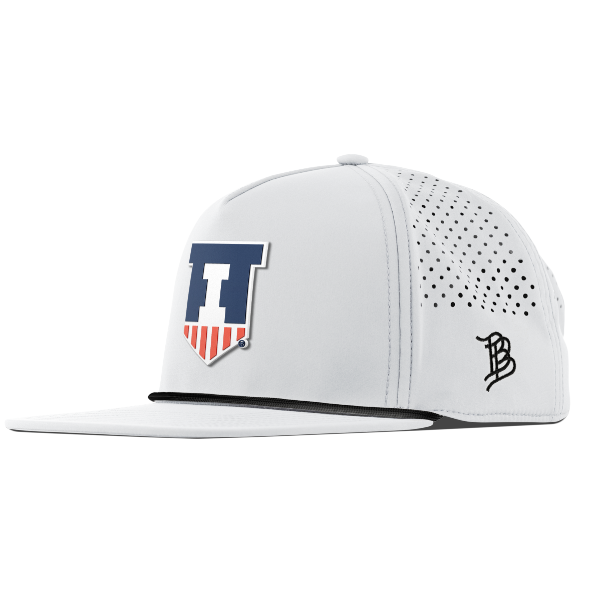 University of Illinois "Illinois Athletics" Flat 5 Panel Rope White