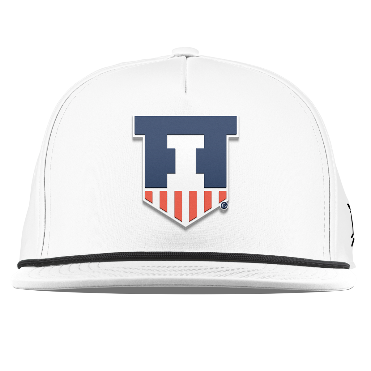 University of Illinois "Illinois Athletics" Flat 5 Panel Rope White