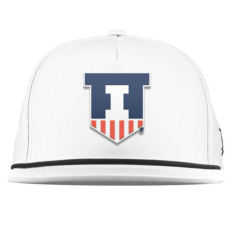 University of Illinois "Illinois Athletics" Flat 5 Panel Rope White