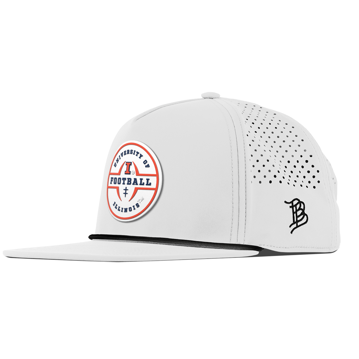 University of Illinois "Illinois Football Legacy" Flat 5 Panel Rope White