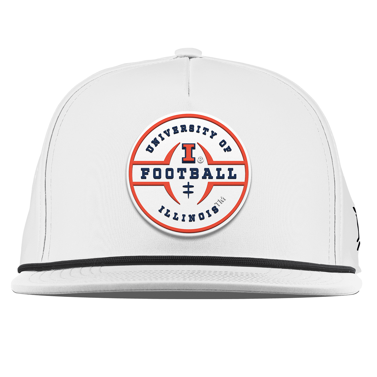 University of Illinois "Illinois Football Legacy" Flat 5 Panel Rope White