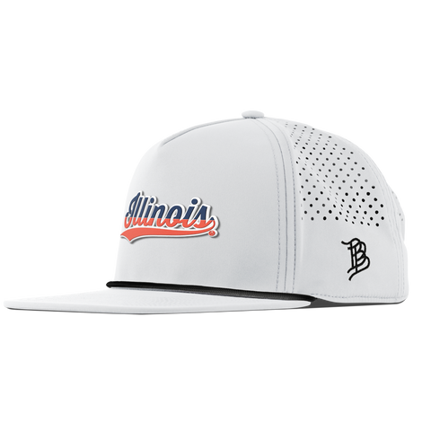 University of Illinois "Illinois Script" Flat 5 Panel Rope White