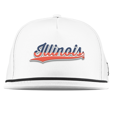 University of Illinois "Illinois Script" Flat 5 Panel Rope White