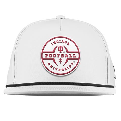 Indiana University "Indiana Football Legacy" Flat 5 Panel Rope White