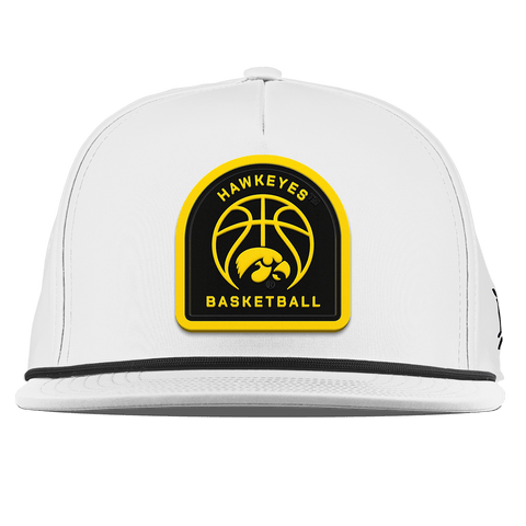 University of Iowa "Iowa Basketball" Flat 5 Panel Rope White