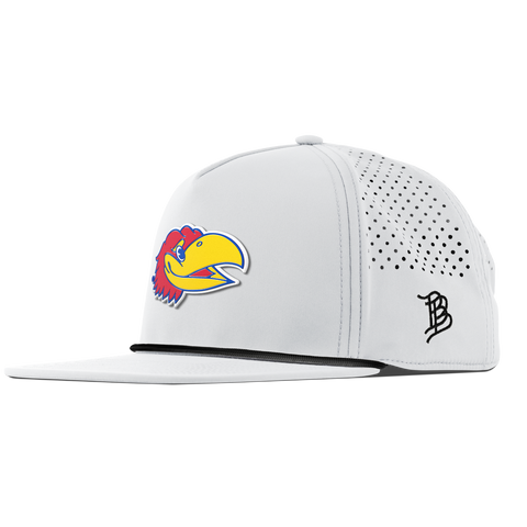University of Kansas "KU Big Jay" Flat 5 Panel Rope White