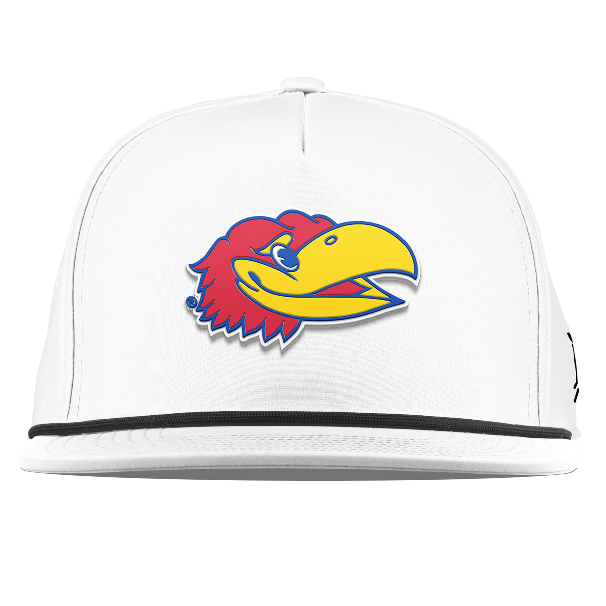 University of Kansas "KU Big Jay" Flat 5 Panel Rope White