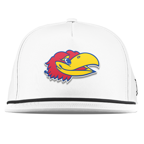 University of Kansas "KU Big Jay" Flat 5 Panel Rope White