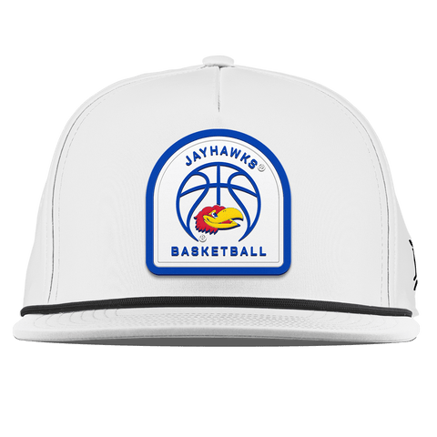 University of Kansas "Kansas Basketball" Flat 5 Panel Rope White