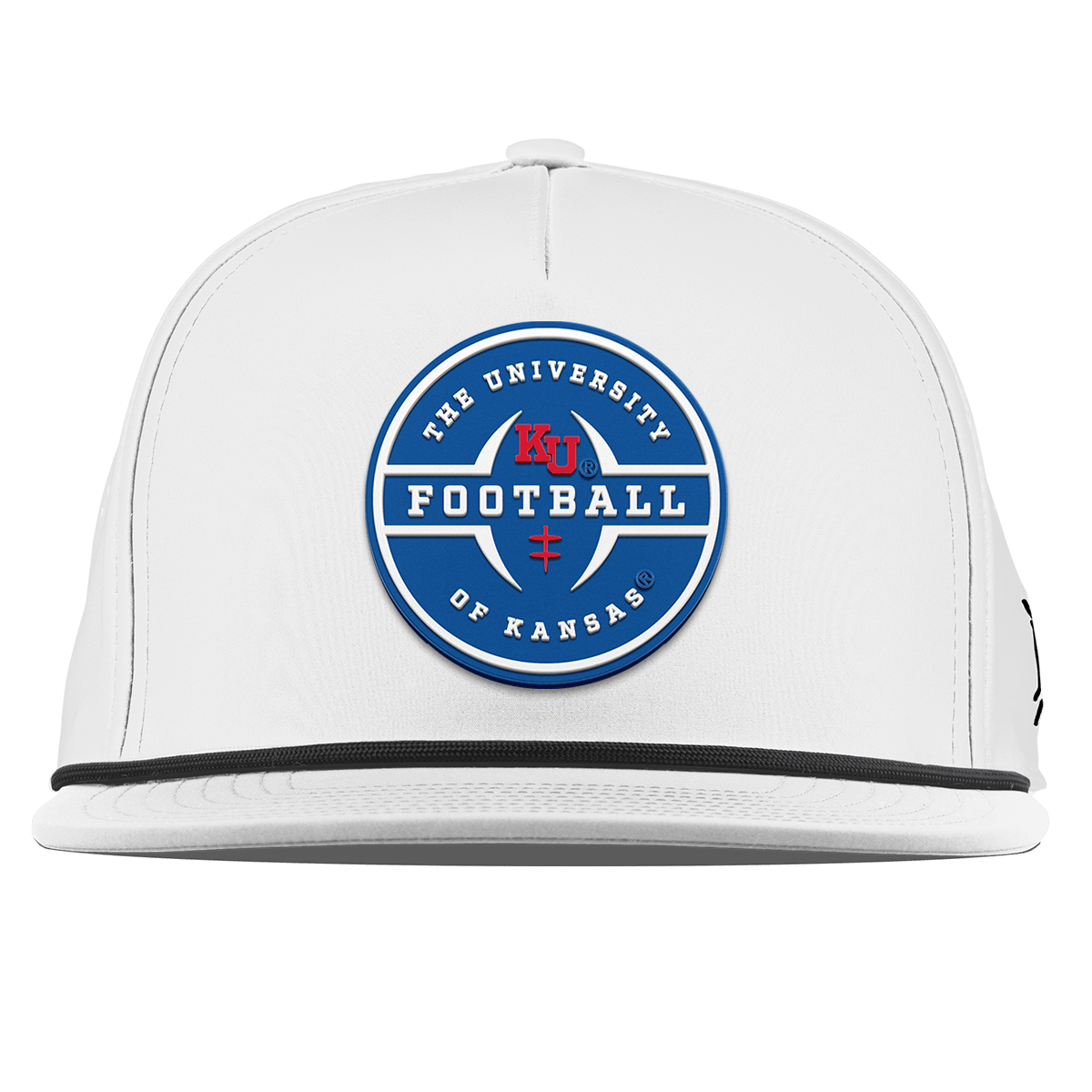 University of Kansas "Kansas Football Legacy" Flat 5 Panel Rope White