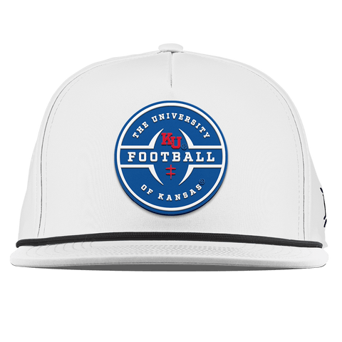 University of Kansas "Kansas Football Legacy" Flat 5 Panel Rope White