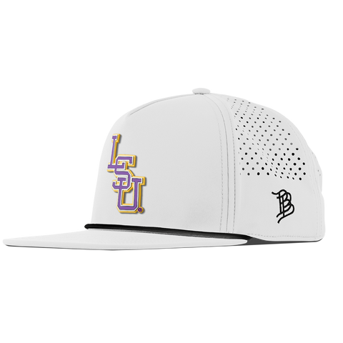 Louisiana State University "LSU Baseball Purple" Flat 5 Panel Rope White
