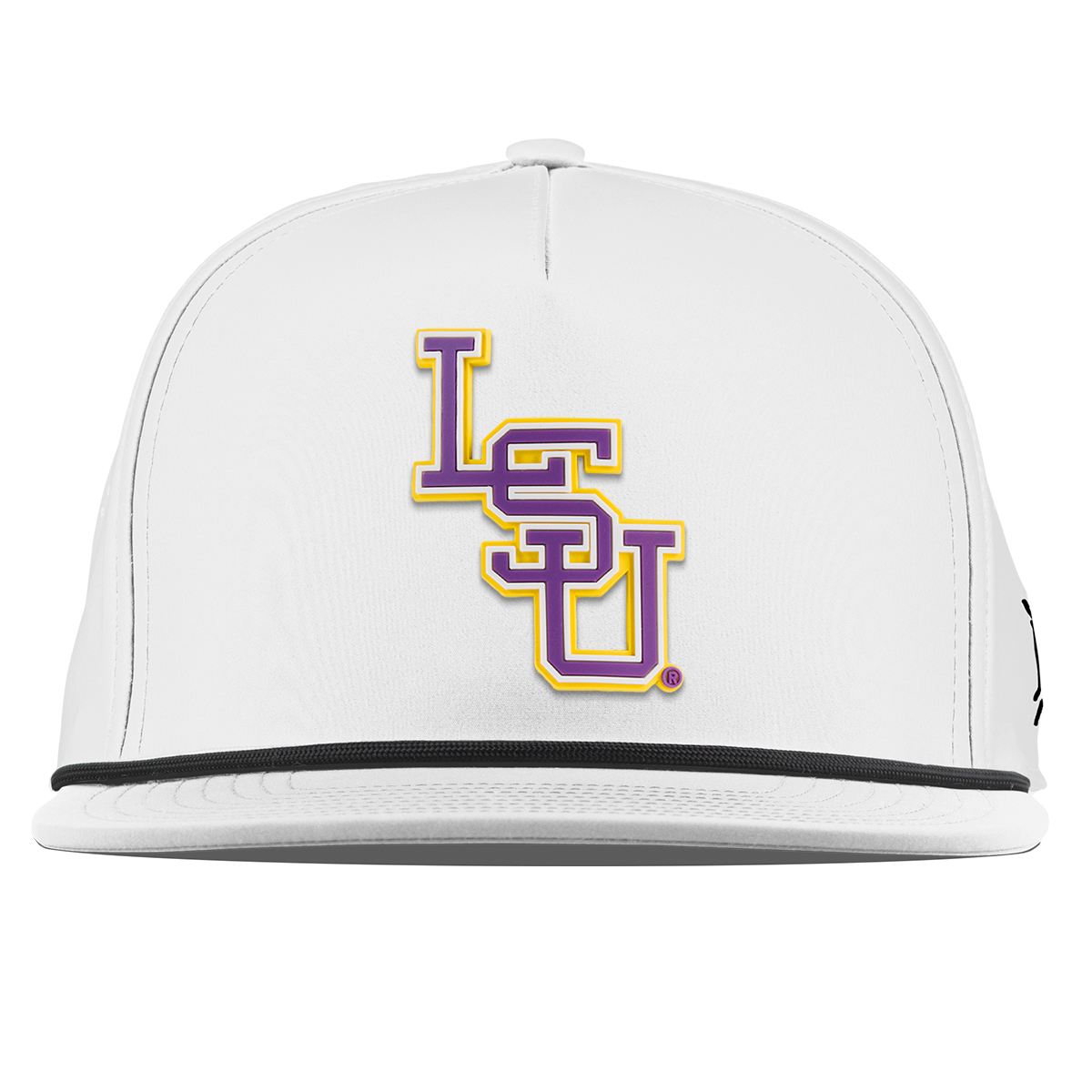 Louisiana State University "LSU Baseball Purple" Flat 5 Panel Rope White