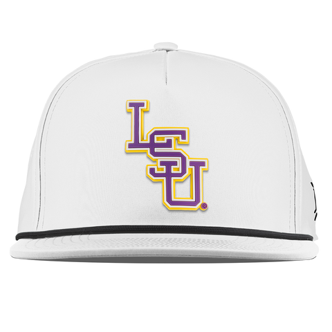 Louisiana State University "LSU Baseball Purple" Flat 5 Panel Rope White