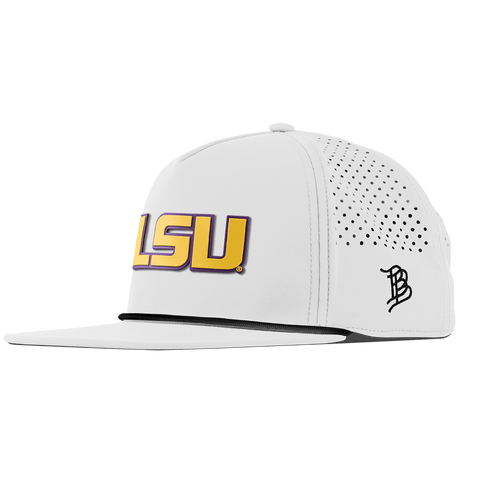 Louisiana State University "LSU Gold Block" Flat 5 Panel Rope White