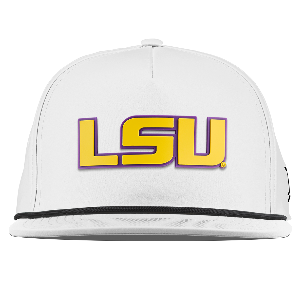 Louisiana State University "LSU Gold Block" Flat 5 Panel Rope White
