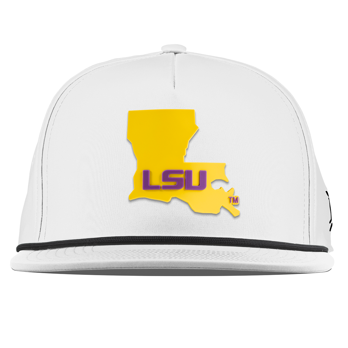 Louisiana State University "LSU Gold State" Flat 5 Panel Rope White